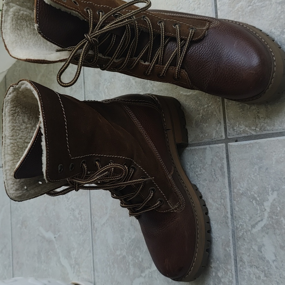 Brown Leather Women's Boots - Picture 2 of 5